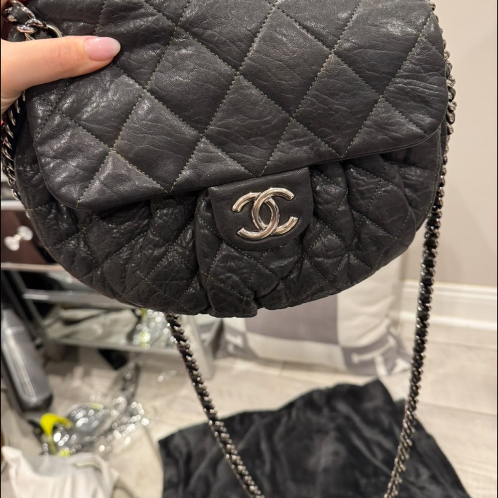 Chanel Black and Tan Crossbody Bag
